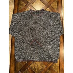 Vintage Eddie Bauer Pullover Sweater Mens 2XL Wool Knit Rib Crewneck Gray